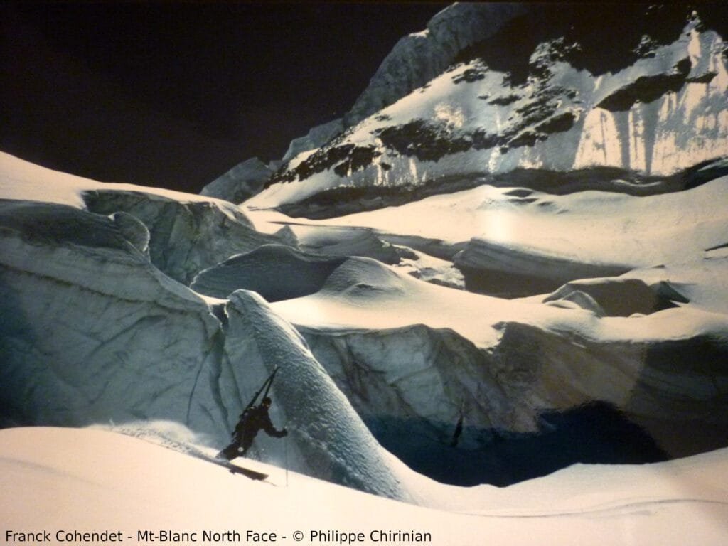 Franck Cohendet ⋅ Potentiel Illimité Transcendant - "Ma Voie et ses Trajectoires de Vie(s)" - https://potentielillimite.net - Photo : Franck Cohendet ⋅ Monoski Alpinisme - Face Nord du Mont-Blanc, Chamonix 1990 ⋅ © Philippe Chirinian