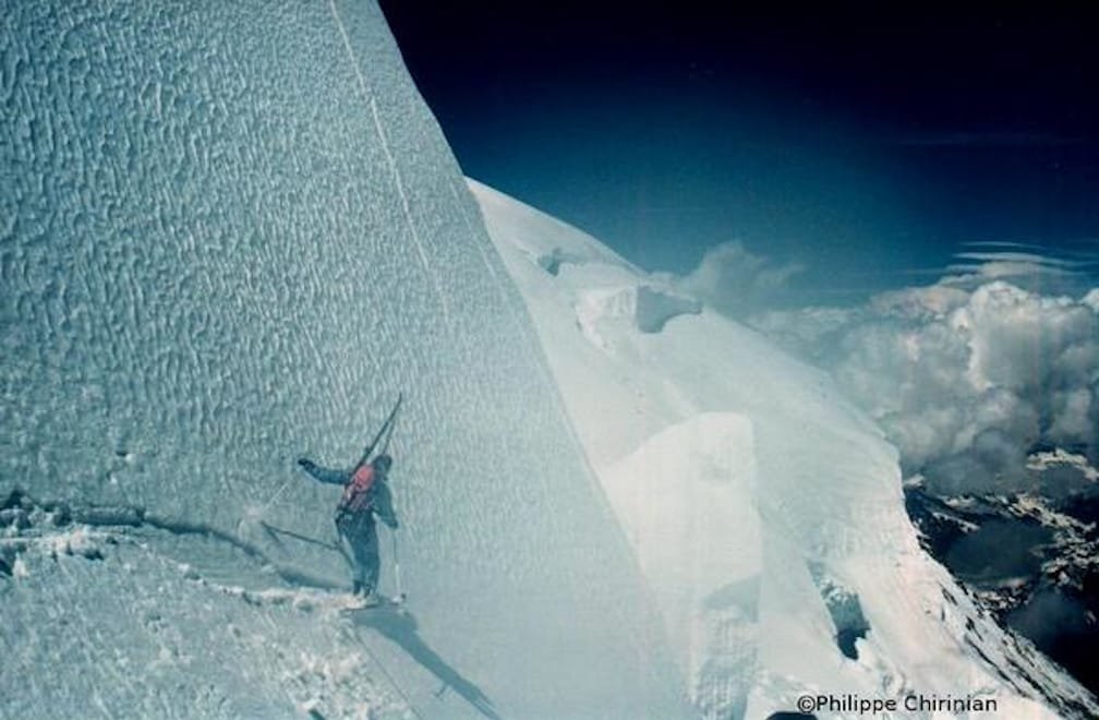 Franck Cohendet ⋅ Potentiel Illimité Transcendant - "Ma Voie et ses Trajectoires de Vie(s)" - https://potentielillimite.net - Photo : Franck Cohendet ⋅ Monoski Extrême - Face Nord du Mont-Blanc, Chamonix 1990 ⋅ © Philippe Chirinian